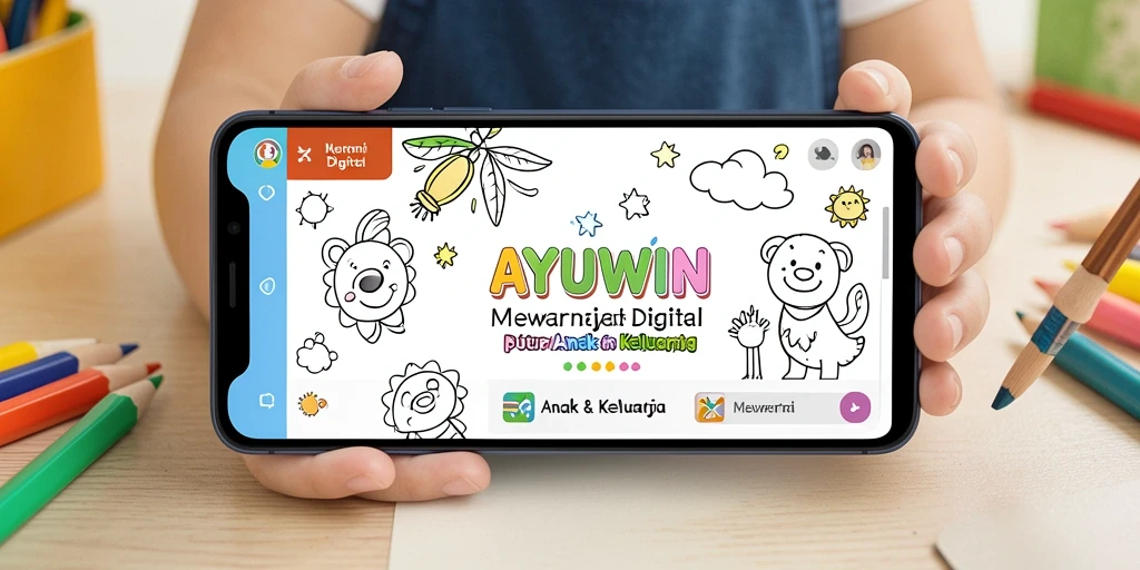 Antarmuka AYUWIN yang interaktif dan ramah anak.