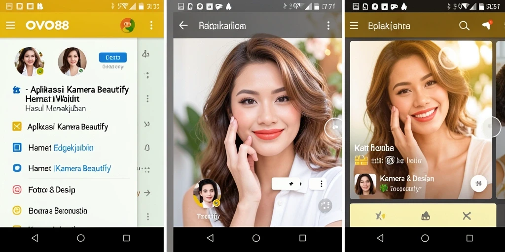 Antarmuka OVO88 yang sederhana dan menarik untuk editing foto.