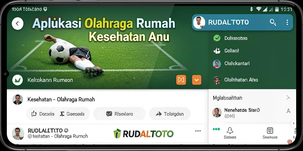 Antarmuka RUDALTOTO menampilkan fitur olahraga rumah yang intuitif dan mudah digunakan.