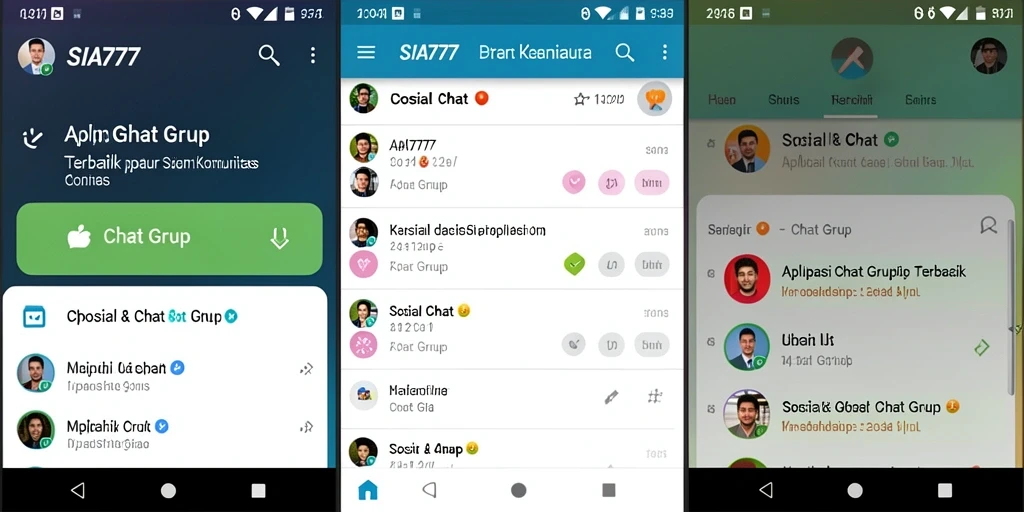 Antarmuka pengguna SIA777 yang menarik dan fungsional untuk Chat Grup.