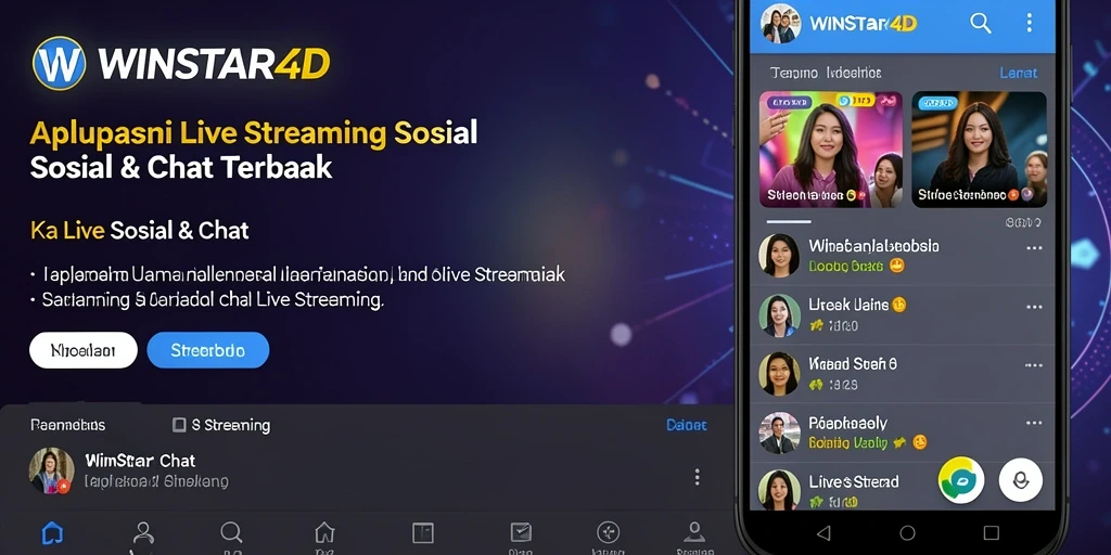 Antarmuka aplikasi WINSTAR4D dengan fitur Live Streaming yang interaktif.